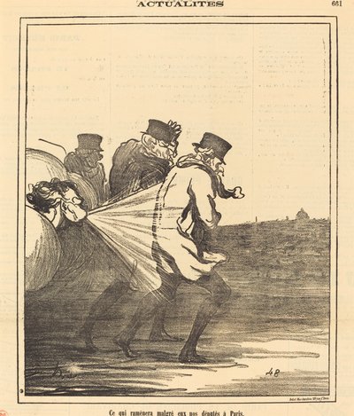 Což přivede... naše poslance zpět do Paříže od Honoré Daumier