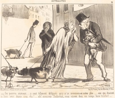 Tato ubohá zvířata... se už navzájem nepoznávají... od Honoré Daumier