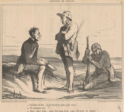 Je rozhodnuto... Už s tebou nebudu lovit! ... od Honoré Daumier