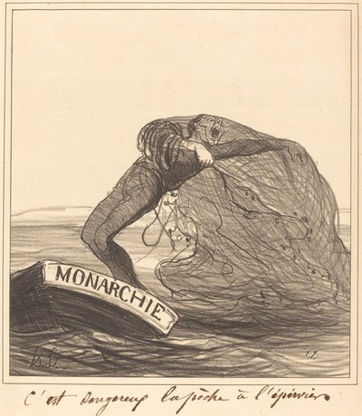 Je to nebezpečné, lov do sítě od Honoré Daumier
