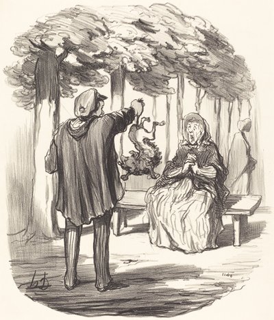 Jsi tam? od Honoré Daumier