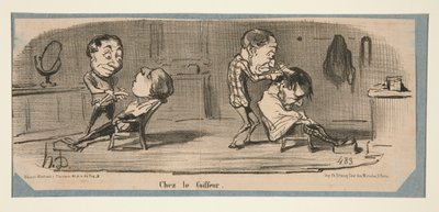 U krejčího, u kadeřníka, v Charivari, 3., 16. a 19. února 1853 od Honoré Daumier