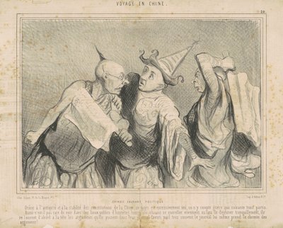 Čínská politika chatování od Honoré Daumier