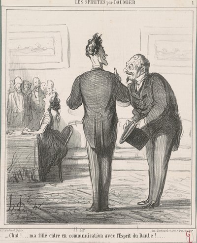 Utišit...! Moje dcera komunikuje... od Honoré Daumier