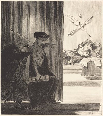 Clytemnestra tlačená mimi Véron... od Honoré Daumier