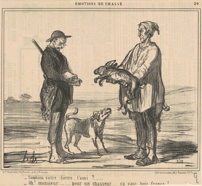 Kolik je tvůj zajíc, příteli? od Honoré Daumier