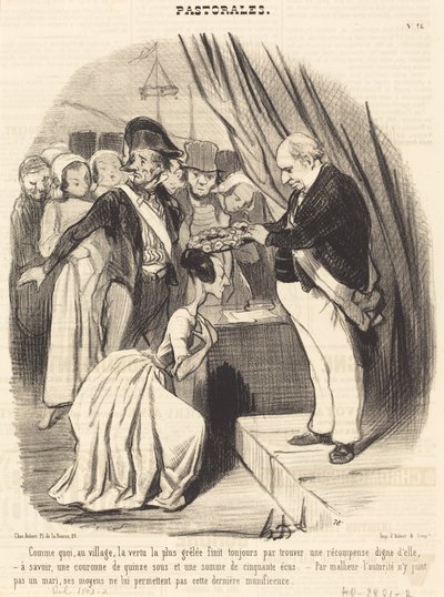 Jako co, na vesnici, ta nejpotrhanější ctnost... od Honoré Daumier