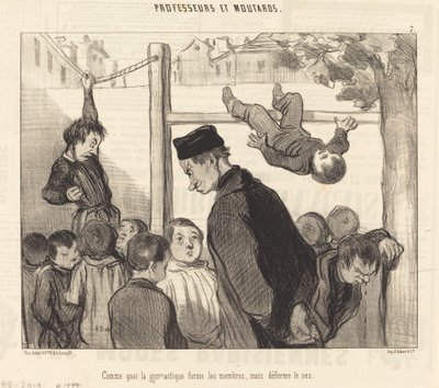 Jak gymnastika trénuje končetiny... od Honoré Daumier