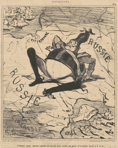 Jako co ... na hodně velké posteli,,, od Honoré Daumier
