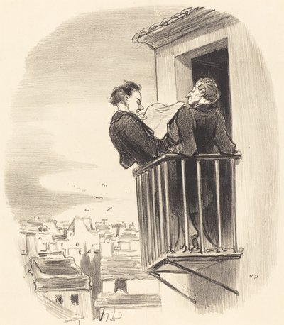 Jak rozumíme španělskému balkónu v Paříži od Honoré Daumier