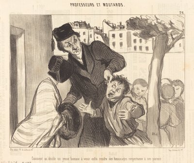 Jak ses rozhodl, že mladý muž přijde... od Honoré Daumier