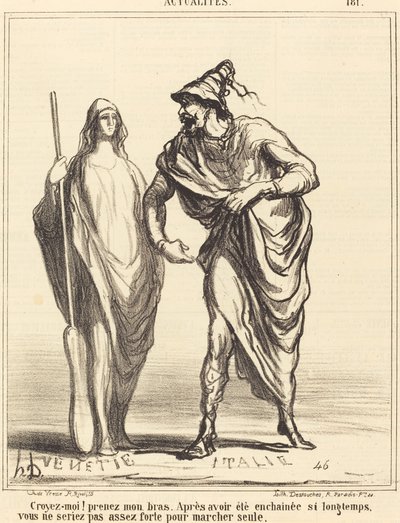 Věř mi! vezmi mě za ruku... od Honoré Daumier