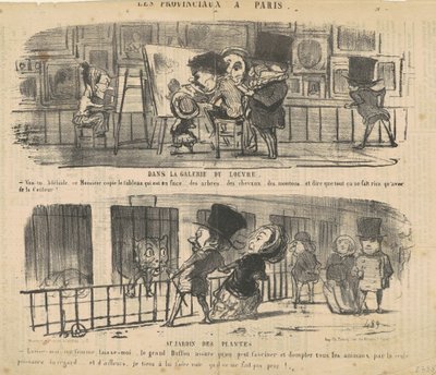 V galerii Louvre od Honoré Daumier