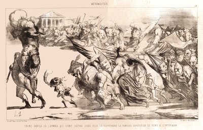 Daumier - Velká vojenská přehlídka od Honoré Daumier