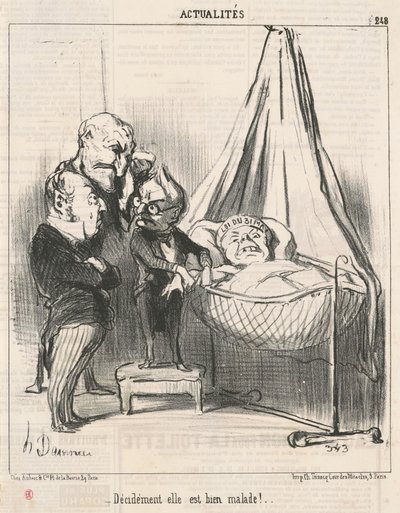 Je jasné, že je velmi nemocná! od Honoré Daumier