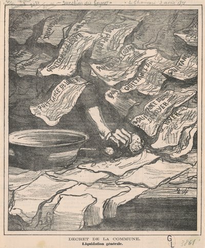 Vyhláška obce od Honoré Daumier