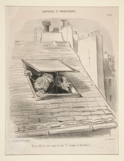 Z této strany je vidět věž St. Jacques la Boucherie! od Honoré Daumier