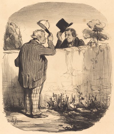 dva dobří sousedé od Honoré Daumier