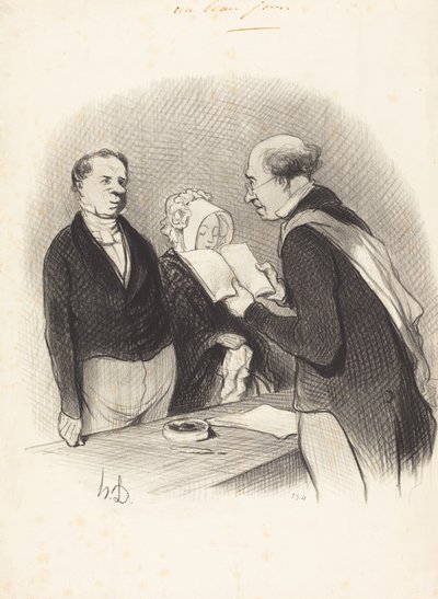 Před starostou od Honoré Daumier