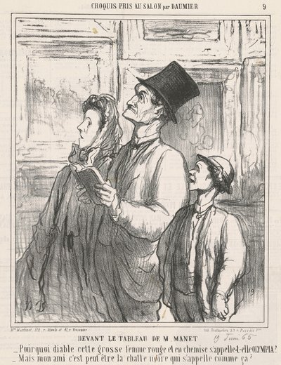 Před obrazem M. Maneta od Honoré Daumier