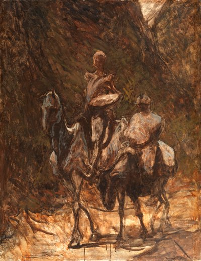 Don Quijote a Sancho Panza, 1868-1870. od Honoré Daumier