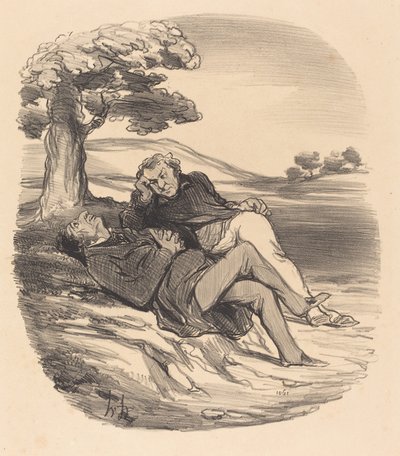 Sladký odpočinek vysloužilého železářství... od Honoré Daumier