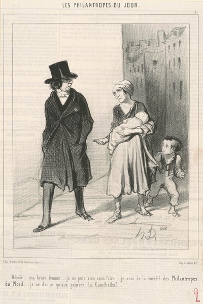 Promiň... jsem ze severní filantropické společnosti... od Honoré Daumier