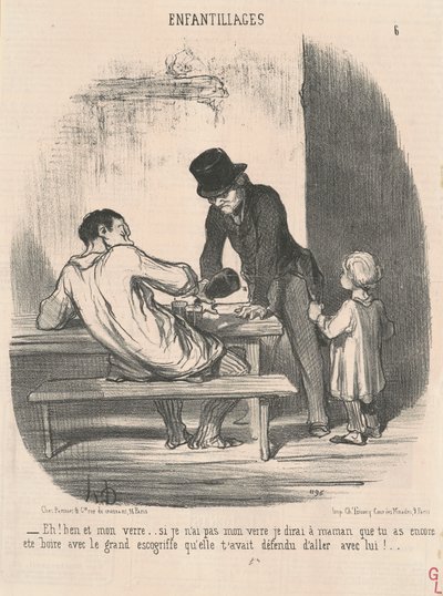 Ahoj! Ben a můj drink... pokud ne... od Honoré Daumier
