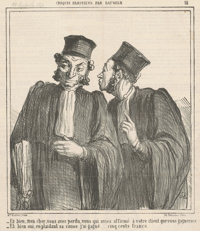 No, má drahá, prohrála jsi... od Honoré Daumier