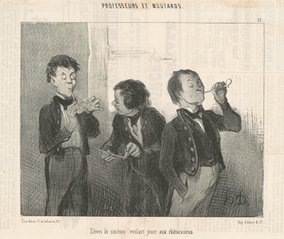 Žáci šesté třídy, kteří si chtějí hrát na řečníky od Honoré Daumier