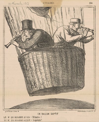V zajatém balónu od Honoré Daumier