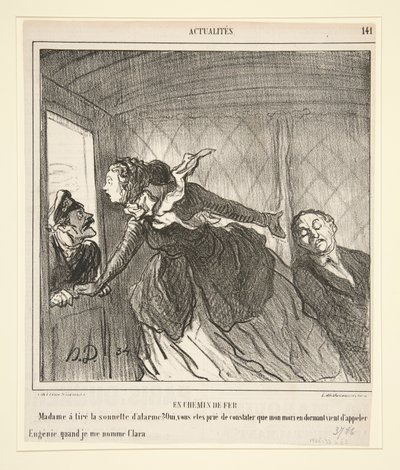 Ve vlaku: Madame zazvonila u dveří od Honoré Daumier