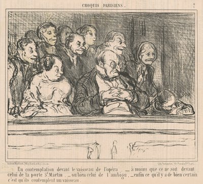 V rozjímání před lodí opery od Honoré Daumier