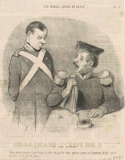 V národní gardě od Honoré Daumier