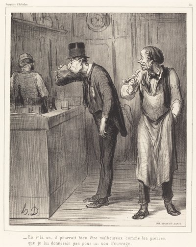 Je tu jeden, mohl by být nešťastný... od Honoré Daumier