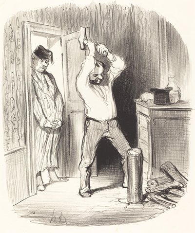 Je bohu dovoleno... štípat dřevo... od Honoré Daumier