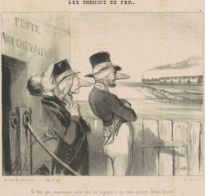 A... Voila... Cestovatelé, kteří nás míjejí před nosem! od Honoré Daumier