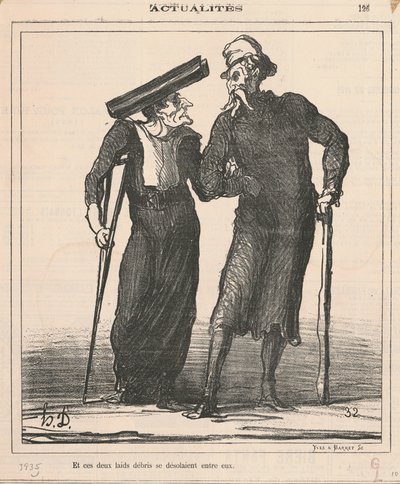 A tyto dvě ošklivé trosky byly mezi nimi pusté od Honoré Daumier