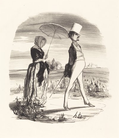 A tomu říkáme sestupování po řece života... od Honoré Daumier