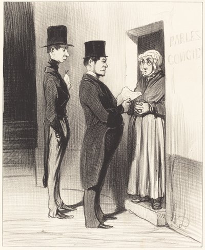 A promluvil k jeho dveřím takto prohlásil... od Honoré Daumier
