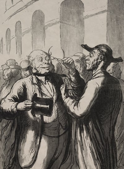 Univerzální výstava: Prohlídka fotografií u turniketů.... od Honoré Daumier