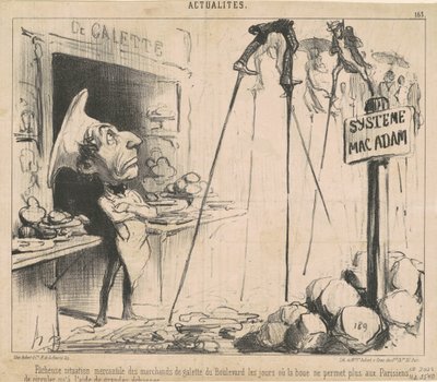 Nepříjemná situace obchodníků s galettem od Honoré Daumier