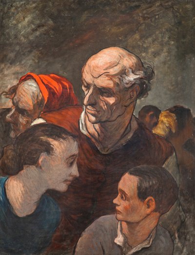 Rodina Na Barikádách od Honoré Daumier