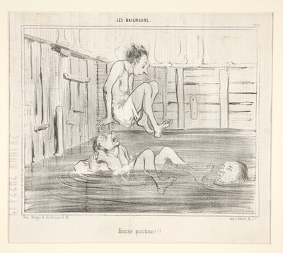Špatná pozice!!! z The Bathers od Honoré Daumier