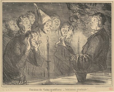 Kvetení kaktusu grandiflorus... od Honoré Daumier