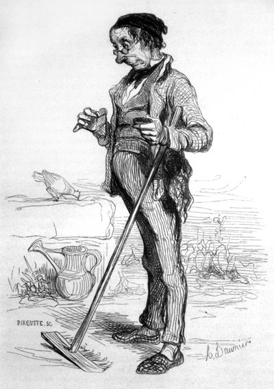 Zahradnický anuitant od Honoré Daumier