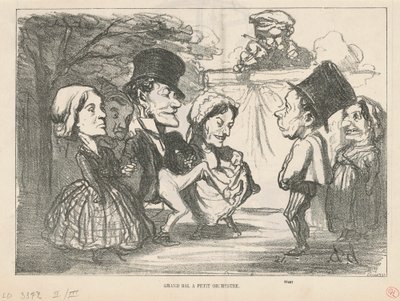 Velký ples s malým orchestrem... (recto); Generální partnerství (zpět) od Honoré Daumier