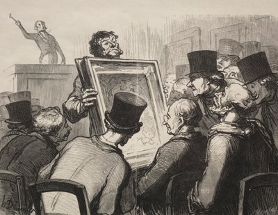 Hotel Bouillon: obrázkoví nadšenci. od Honoré Daumier