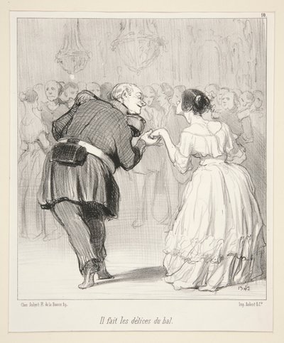 Dělá potěšení z plesu., od Les Banqueteurs od Honoré Daumier