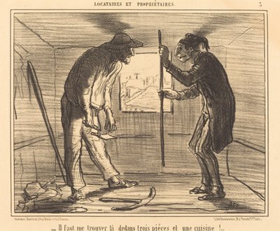 Musíte mě najít... tři pokoje... od Honoré Daumier
